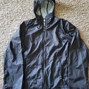 Columbia Women's Black Hooded Rain Jacket Size Small
